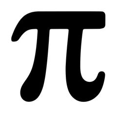 the pi symbol in black and white