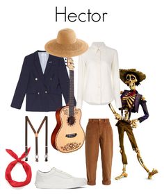 there is a costume and accessories for a man in the day of the dead theme