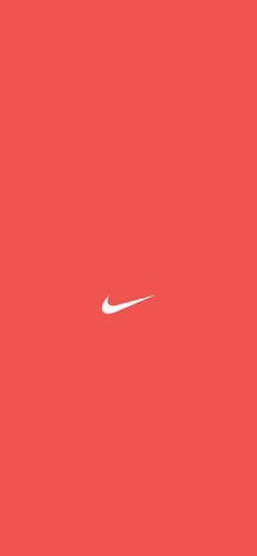 a red wall with a white nike logo on the left side and a light pink background