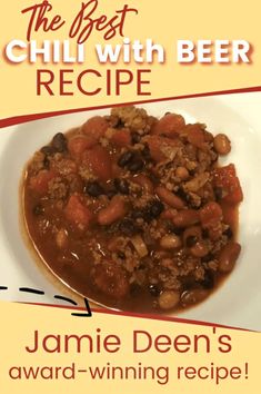 Chili with ground beef Beer Chili