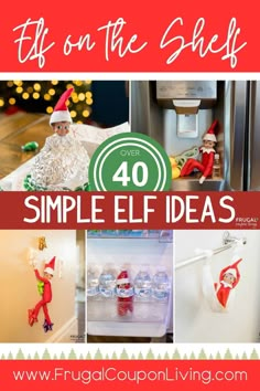 Dive into our list of 40+ Simple Elf on the Shelf Ideas. Enjoy a curated list of over 40 Quick and Easy Elf on the Shelf Ideas designed to captivate the hearts of your little ones! If you're in search of simple yet delightful ways to infuse the spirit of the season into your home, you're in for a treat. From snowball fights to bubble baths, these creative and hassle-free setups are not only cute but also perfect for busy parents looking to effortlessly bring the joy of Elf on a Shelf to life. Elf On The Shelf Snowball Ideas, Elf Snowball Ideas, Elf Snowball, Simple Elf On The Shelf, Elf On The Shelf Costume, Elf On The Shelf Funny, Printable Elf On The Shelf, Elf Printables, Christmas Freebie