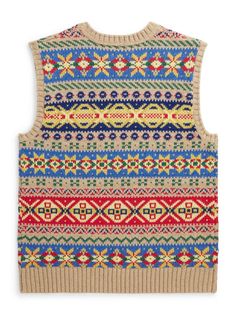 Ralph Lauren Kids Fair Isle Cotton Vest - Farfetch Polo Ralph Lauren Kids, Ralph Lauren Kids, Cotton Vest, Fair Isle, Polo Ralph, Polo Ralph Lauren, Ralph Lauren, Knitting