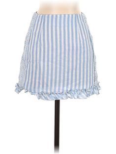 Superdown Casual Skirt Size: X-Small Bottoms - used. 100% COTTON, Stripes | Superdown Casual Skirt: Blue Stripes Bottoms - Size X-Small Striped Skirt, Stripe Skirt, Casual Skirt, Blue Stripes, Womens Bottoms, Women Handbags, Character Design, Stripes, Skirt