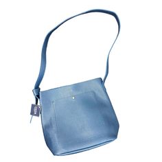 Blue Simple Hobo Bag With Long Strap, Nwt From Ulta, Faux Pebbled Leather Long Knot Tie Strap With Gold Hardware Enclosure And Pocket On Side Simple And Elegant, This Bag Is Versatile And Spacious So You Will Fit All Your Essentials. Length: 11 1/2 Inches Long Width: 13 1/2 Inches Wide Depth Of Bottom: 4 1/2 Inches Measurements Are Approximate. Nwt | Smoke & Pet-Free Home | No Stains Or Tears Tags: Handbags Hobo Bag Accessories Faux Leather Simple Elegant Nwt Messenger Bag Pockets Contemporary S Blue Faux Leather Shoulder Bag For Everyday Use, Blue Faux Leather Shoulder Bag, Blue Faux Leather Bags For Daily Use, Blue Faux Leather Bag For Daily Use, Blue Faux Leather Travel Bags, Blue Rectangular Faux Leather Bag, Handbags Hobo, Grey Shoulder Bag, Dooney & Bourke Bag