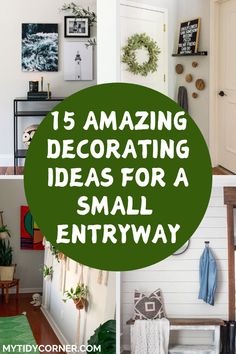 Small entryway decorating ideas. Next To Front Door Decor Inside, Small Home Entryway Ideas, Small Front Entryway, Small Front Entryway Ideas, Small Entryway Decor Ideas, Entry Hall Bench, Small Entry Way, Small Entryway Decor, Front Entryway Ideas