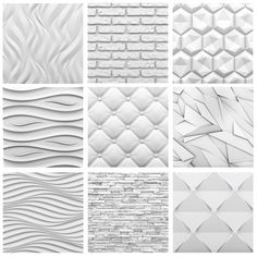 white wallpapers with different shapes and sizes