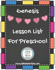 a blackboard with the words, lesson list for preschool and an image of hearts on it