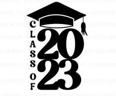 a graduation cap with the words class of 2013 in black and white, on a white background