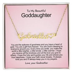 Personalized Name Necklace Gift for Goddaughter Gifts From Godmother,personalized First Communion Gift to Goddaughter,confirmation Gift - Etsy Inspirational Pink Jewelry For Mother's Day, Inspirational Name Jewelry For Valentine's Day, Personalized Pink Jewelry For Father's Day, Inspirational Jewelry For Valentine's Day, Valentine's Day Name Necklace With Hallmark For Mom, Valentine's Day Gift Name Necklace With Hallmark For Mom, Name Necklace Gift For Mom, Valentine's Day Gift For Mom - Hallmark Name Necklace, Valentine's Day Gift For Mom Name Necklace