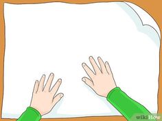 two hands on top of a piece of paper with one hand reaching for the other