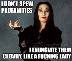 Addams Family Quotes, Morticia And Gomez Addams, Addams Family Movie, I Love Sarcasm, Goth Memes, Addams Family Values, Gomez And Morticia, Gomez Addams