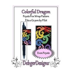 a cross stitch bookmark with an image of a dragon on it