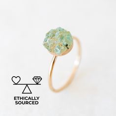 Raw Emerald Ring, Emerald Engagement Ring, Raw Gemstone Ring This stunning raw emerald gemstone ring features light to medium green shards of ethically sourced raw emerald crystal. Emerald supports long-lasting love and strength. Wear this raw gemstone ring to ground yourself in mindfulness and intention. The ethically sourced raw emerald crystals we use to handcraft this ring are better for the environment, society, and your spirit. This beautiful, handcrafted ring makes a gorgeous alternative Green Moonstone Gemstone Promise Ring, Green Moonstone Promise Ring, Green Moonstone Ring For Anniversary, Spiritual Green Emerald Ring For Wedding, Spiritual Green Emerald Wedding Ring, Minimalist Green Crystal Wedding Ring, Green Crystal Gemstone Ring Minimalist Style, Green Crystal Minimalist Ring With Gemstone, Minimalist Green Crystal Gemstone Ring