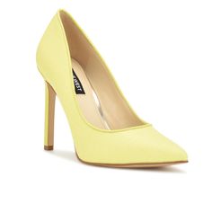 Upgrade Your Wardrobe In The Nine West Tatiana Dress Pump. This Pump Features A High Stiletto Heel, And Stylish Pointy Toe. Perfect For Dressing Up Or Down! Heel Height: 3.98 Upper Material: Synthetic Outsole Material: Manmade Lining Material: Synthetic Yellow Almond Toe Court Shoes For Spring, Yellow Court Shoes For Spring, Yellow Court Shoes For Spring Formal Occasions, Yellow Court Shoes For Spring Formal Events, Yellow Court Shoes For Spring Party, Elegant Yellow Court Shoes For Spring, Leopard High Heels, Brown Heeled Boots, Pointy Heels