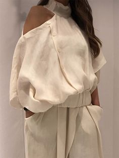 Future Clothing, Linen Outfits, Linen Outfit, Wide Leg Pant Suit, Ruffle T Shirt, Earthy Outfits, Cotton Linen Pants, Womens Dress Suits, Maxi Dress Sale