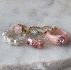 Twst Oc, Body Jewelry Diy, Pink Rings, Preppy Jewelry, Mini Hoop Earrings, Girly Accessories