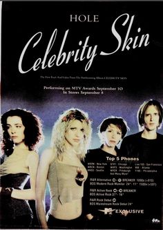 Hole Celebrity Skins Courtney Love Hole Poster Band, Courtney Love Celebrity Skin, Courtney Love Poster, Hole Celebrity Skin, Hole Poster, Hole Wallpaper, Hole Band, Courtney Love Hole, Celebrity Skin