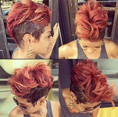 Shaved Hair Designs, Short Hair Ideas, Hair Shows