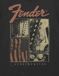 a black t - shirt with an american flag and the words fenderer on it