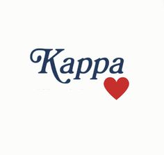 the word kappa with a red heart in it's center and an image of