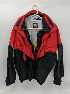 Vintage 90s Winston Racing Red Black Windbreaker Jacket Lined Size Large Small tear on one armpit. Overall good condition. Red Urban Windbreaker For Streetwear, Vintage Black Windbreaker For Outdoor Activities, 90s Style Black Outdoor Outerwear, 90s Style Black Outerwear For Outdoor, 90s Red Outerwear For Streetwear, Red 90s Style Outerwear For Streetwear, Red 90s Style Streetwear Outerwear, Retro Red Sports Windbreaker, Retro Red Windbreaker For Sports