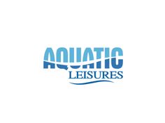 the logo for aquatic leisures, which has been designed to look like an ocean wave