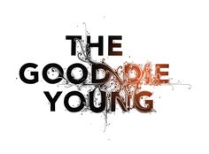 the good bye young logo with black and red ink on white paper, which reads'the