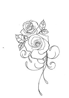 a black and white rose tattoo design