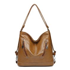 Multifunctional Soft Leather Bag Brown Functional Shoulder Bag With Removable Pouch, Functional Brown Shoulder Bag With Removable Pouch, Functional Soft Leather Crossbody Bag, Multifunctional Leather Bag For On-the-go, Multifunctional Leather Bags For On-the-go, Multifunctional Satchel Bag With Zipper Pocket, Large Capacity Leather Shoulder Backpack For Errands, Multifunctional Satchel Shoulder Bag With Removable Pouch, Versatile Bags With Zipper Pocket For Daily Use