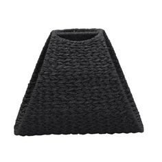 a black knitted sweater is shown on a white background and there is no image to describe