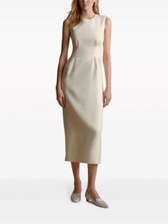 Ophelia pleated sheath dress Sheath Midi Dress With Pleated Back, Fitted Sheath Midi Dress With Pleated Back, Elegant Sleeveless Dress With Pleated Waist, Elegant Sleeveless Midi Dress With Structured Boning, Fitted Sleeveless Silk Dress In White, Midi-length Sleeveless Dress With Pleated Back For Work, Elegant Cream Dress With Pleated Waist, Sleeveless Midi Dress With Structured Boning For Formal Occasions, Elegant Knee-length Sleeveless Dress With Pleated Back