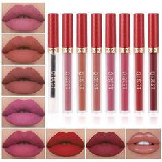 Packed with 7 pcs velvet lipsticks and 1 pc nutrition lip-gloss that make it easy to create iconic lip looks. Now on Amazon (affiliate link). #lipstick #affiliate Liquid Lipstick Set, Pigmented Lips, Makeup Gift Sets, Velvet Lipstick, Lips Shades, Lip Gloss Set, Lipstick Set, Makeup Gift, Lip Kit