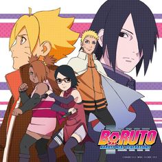 the characters from boruto are standing together