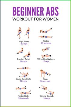 a woman doing the abs workout for women