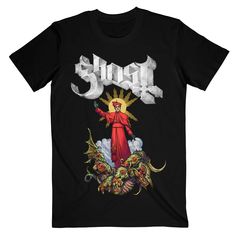 Embrace the Mystique with the Official Ghost Band T-ShirtJoin the legion of Ghost fans in style with our officially licensed Ghost T-shirt. This isn't just a piece of apparel; it's a symbol of your allegiance to one of the most enigmatic bands of our time. Whether you're a long-time follower or a new convert to the band's captivating blend of hard rock and haunting theatrics, this T-shirt is your perfect companion.Features and BenefitsAuthentic Design: This T-shirt is a true collector's item, fe Short Styles, High Quality T Shirts, Kid Tees, Daily Outfits, Cotton Tee, Kids Tshirts, Shirts Tops, Ghost, Shirt Designs