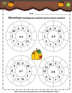 a printable worksheet to help students learn how to solve the numbers in this fall