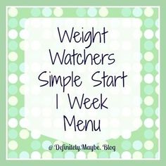 Picture Weight Watchers Simple Start, Weight Watchers Recipes Desserts, Weight Watchers Smart Points, Weight Watchers Free, Weight Watcher Dinners