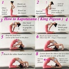 the instructions for how to do a yoga pose