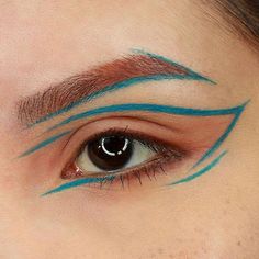 Makeup by Jacquie Bear. Instagram: @bacquiejear. Blue geometric graphic eyeliner..., #abacquiejear #eyeliner #geometric #graphic #instagram #jacquie #makeup, #fashion","#naildesing","#nailidea","#hairstyle","#makeup" ,"#wedding hairstyles" Grafik Eyeliner, Bear Instagram, Bear Makeup, Mekap Mata, Drag Make-up, Peach Eyeshadow, Graphic Eyeliner