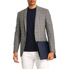 As We Have Come To Expect Of Corneliani, Only The Finest Materials Are Used In The Creation Of Its Pieces. Benefitting From A Softblend Of Virgin Wool And Cashmere, This Blazer Is A Luxurious Smart-Casual Choice That Can Be Worn Freely With Jeans Or Dressed Up With Trousers. Drop 7. Notch Lapels. Buttoned Cuffs. Two Side Flap Pockets. Breast Pocket. Button Fastenings Through Front. Fully Lined. Dual Back Vents. Condition: New With Tags Size: 46 Regular Color: Grey Material Composition: 94% Wool, 6% Cashmere Style Number: 866340136y759000 Care: Dry Clean Origin: Italy 100% Authentic Sportcoat Measurements: Underarm To Underarm: 24 Inches Shoulders: 1 Designer Business Casual Suits For Fall, Designer Fall Business Casual Suits, Designer Business Suits For Fall, Designer Business Casual Blazer, Designer Long Sleeve Blazer For Business Casual, Modern Wool Suit With Long Sleeves, Designer Wool Suits For Business, Modern Long Sleeve Wool Suit, Designer Long Sleeve Sport Coat For Business Casual