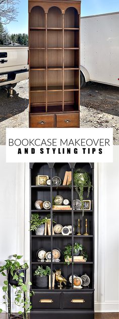 an old bookcase makeover and diying tips