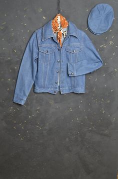 Great Vintage 70's 80's French Denim Jacket Made in France Marked size 46 looks like Size Medium  Beautifully aged vintage denim streetwear jacket with lot story and character  Mid blue denim fabric Two flap buttoned chest pockets Wide collar  Adjustable buttons to the waist Double top stitching Great vintage condition with lovely patina of wear, with own history and  with plenty of life left! PLEASE CHECK ALL MEASUREMENTS, THANK YOU! Pit to Pit: 20" Shoulder to shoulder: 16"  Sleeve - Shoulder 70s Denim Jacket, Denim Streetwear, 70s Denim, Worker Jacket, Work Coat, Riders Jacket, Work Shorts, Vintage Denim Jacket, 80s Retro