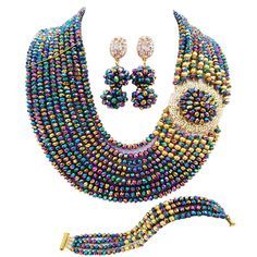 PRICES MAY VARY. aczuv Crystal Royal Blue Beads Jewelry Set African Necklaces for Women Nigerian Wedding Jewelry Sets Black White Clear AB Navy Blue Royal Blue Aqua Cyan Pale Green Green Olive Teal Jade Gold Champagne Gold AB Brown Purple Violet Orange Red Wine Pink Hot Pink Fuchsia Magenta Ivory Beige Coffee Golden Silver Multicolor African Beads Jewelry Set Nigerian Wedding Necklace and Earrings Costume African Beads Jewelry Set Wedding Party Indian Bridal Jewelry Sets for Women Name: African Wedding Party Indian, African Necklaces, Indian Bridal Jewelry Sets, African Necklace, Gold Champagne, Bridal Jewellery Indian, Nigerian Wedding, Purple Violet, Green Olive