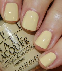 Light Yellow Toe Nails, Prom Things, Yellow Toe Nails, Nails 23, Pedi Ideas, Yellow Nail, Natural Nail Art, Toenail Polish, Nail Colours