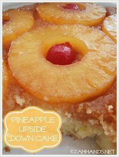 a pineapple upside down cake on a plate