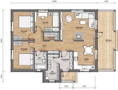 the floor plan for a small apartment with two bedroom and one living room in it