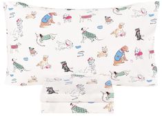 two pillow cases with dogs on them