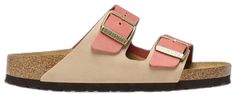 Suede Slides With Buckle Closure For Beach, Casual Suede Sandals With Buckle Closure, Casual Leather Slides With Adjustable Strap, Spring Suede Slides With Buckle Closure, Pink Leather Sandals With Adjustable Strap, Pink Leather Footbed Sandals With Textured Footbed, Pink Leather Footbed Sandals With Buckle Closure, Pink Leather Footbed Sandals With Removable Insole, Pink Leather Cushioned Footbed Sandals