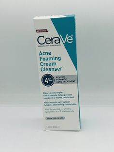 Cerave Acne Foaming Cream Cleanser - 150ml. Acne Foaming Cream Cleanser, Acne Cleansers, Skin Care Cleanser, Cream Cleanser, Clear Acne, Foam Cleanser, Cleanser And Toner, Face Wash, Beauty Skin