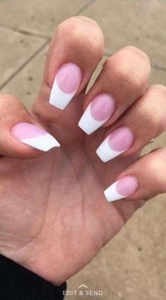 White French Tip Acrylic Nails Coffin Short, Pink And White French Tip Nails Coffin, Pink And White Nails French Coffin, Pink And White French Tip Acrylic Nails, Pink And White Acrylic Nails Coffin, Pink And White French Acrylic Nails, French Tip Acrylic Nails Pink And White, Pink White Tip Nails, Pink And White French Tip Nails Short